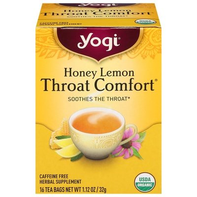 Yogi Honey Lemon Throat Comfort 6/16 Bag [UNFI #26790] T