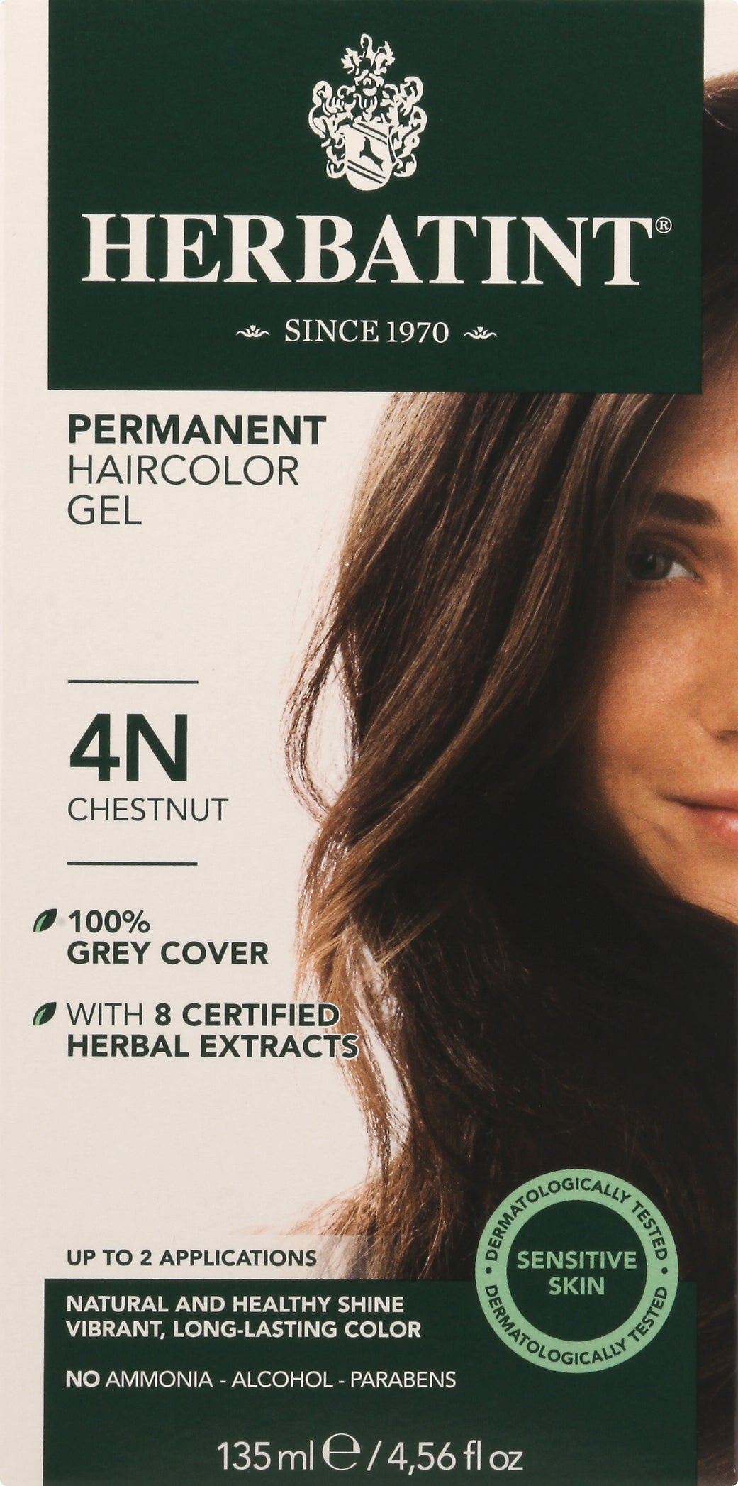 Herbatint 4N Chestnut Hair Color 5.75 Oz [UNFI #70586] T