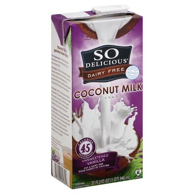 So Delicious Vanilla Unsweetened 12/32 Oz [UNFI #31929]