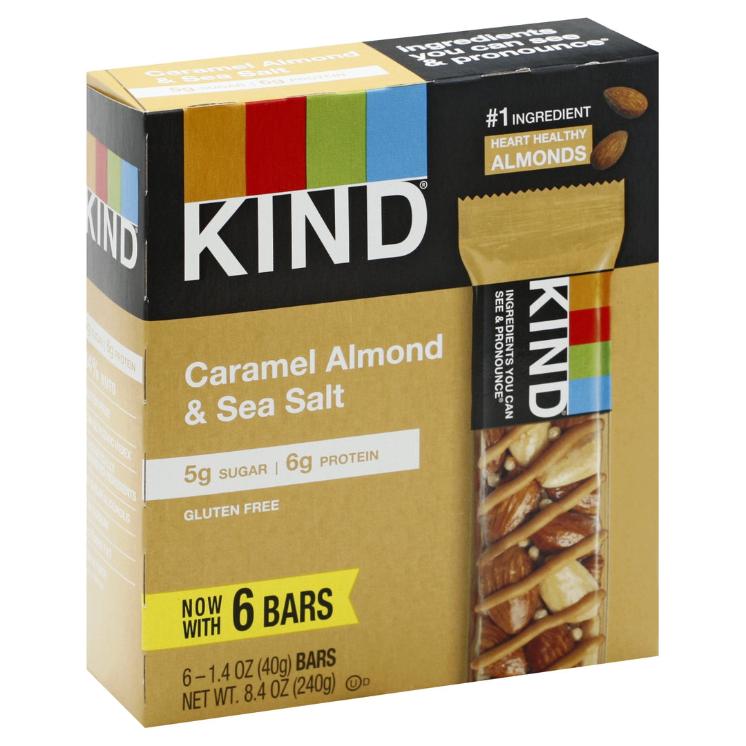Kind Caramel Almond Sea Salt Bar 6/6/1.4 OZ [UNFI #25470]