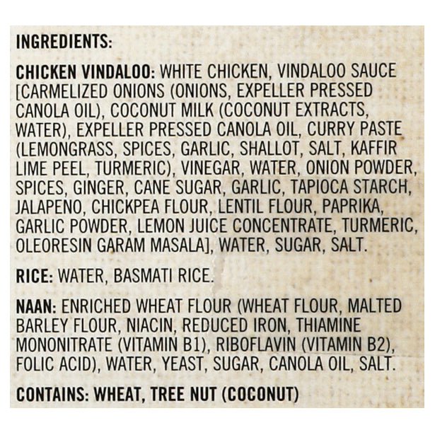 Sukhis Chickenvindaloo/Naan,Basmarice 6/11 Oz [UNFI #21413]