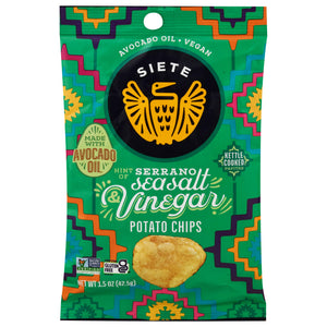 Siete PotatoChip SeaSalt Vinegar Ser 24/1.5 OZ [UNFI #36534]