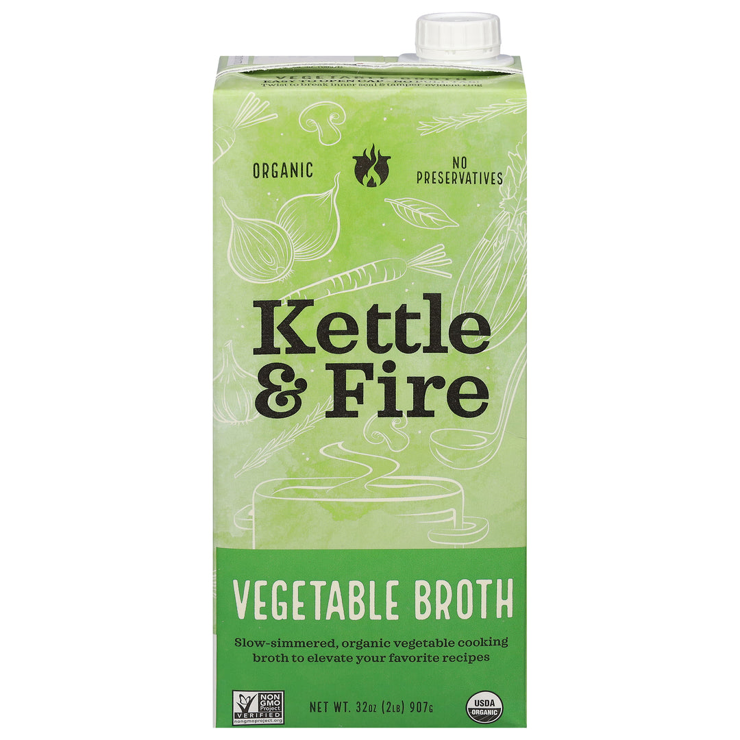 Kettle & Fire Vegetable Broth 8/32 Oz [UNFI #53184]