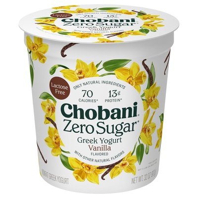 Chobani Vanilla Yogurt - Zero Sugar 6/32 Oz [UNFI #11249]