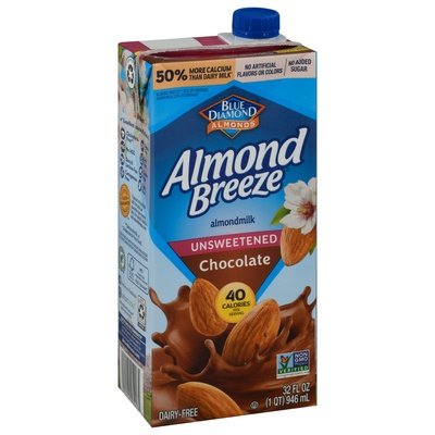 Almond Breeze Chocolate Unsweetened 12/32 Oz [UNFI #20122]