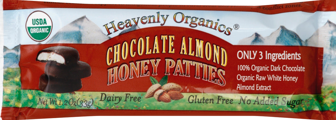Heavenly Organics Chocolate Almond Hny Patties 3-Pk 16/1.2 Oz [UNFI #31927]