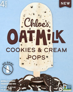 Chloes Cookies & Cream Oatmilk Pop 6/4/2.25 Oz [UNFI #55772]