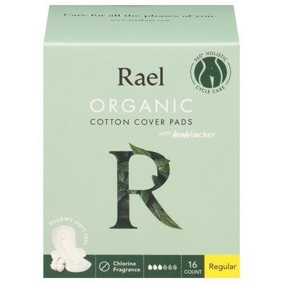 Rael Inc Pads,Cotton Cover,Regular 16 Ct [UNFI #26821] T