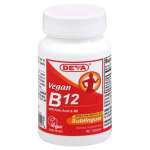 Deva Vegan Sublingual B-12 90 Tab [UNFI #46923] T