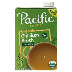 Pacific Foods Chicken Broth Low Sodium 8/48 Oz [UNFI #36860]