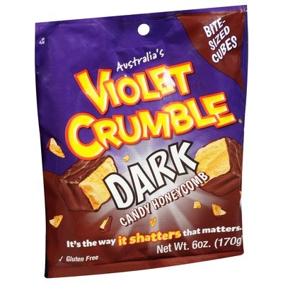 Violet Crumble Dark Choc Honeycomb Cubes 8/6 Oz [UNFI #03099]