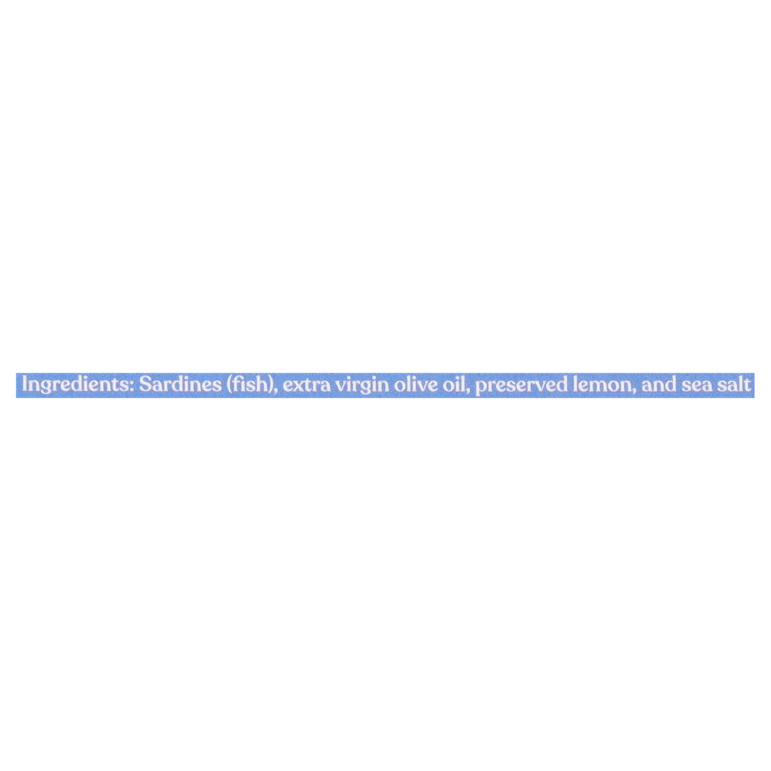 Fishwife Preserved Lemon Sardines 12/4.2 Oz [UNFI #52955]
