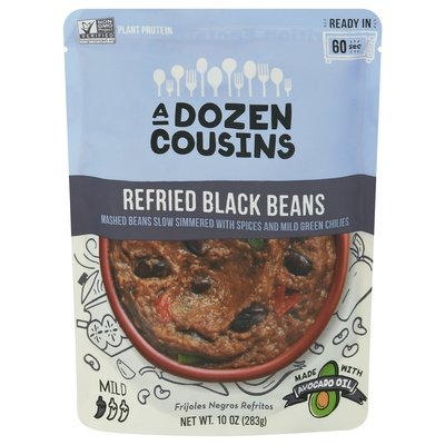 A Dozen Cousins Refried Black Beans 6/10 Oz [UNFI #24519]