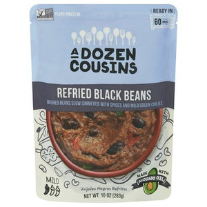 A Dozen Cousins Refried Black Beans 6/10 Oz [UNFI #24519]