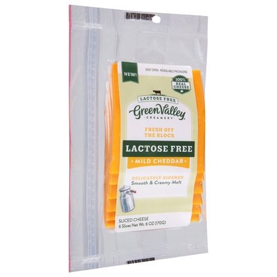 Green Valley Creamery Medium Cheddar Slices 12/6 Oz [UNFI #05812]