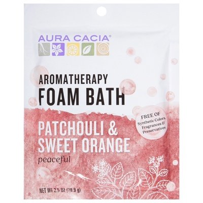 Aura Cacia Patchouli Sweet Orange Foam Bath 6/2.5 Oz [UNFI #50885] T
