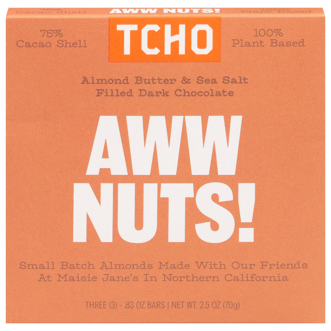 Tcho Chocolate AWW! Nuts Chocolate Bar Og2 10/2.1 OZ [UNFI #48758]