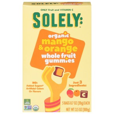 Solely Mango & Orange Whole Fruit Gummies 8/3.5 Oz [UNFI #67793]