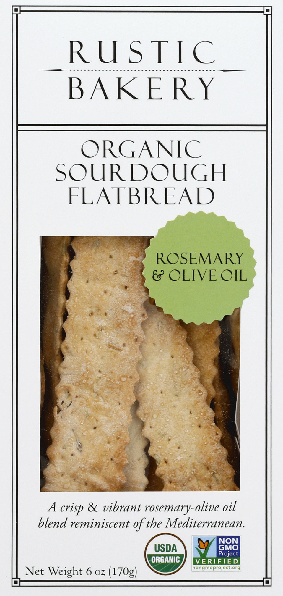 Rustic Bakery Flatbread Rosemary Olive Oil 12/6 Oz [UNFI #72941]