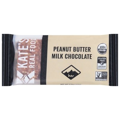 Kates Real Food Peanut Butter Milk Chocolate 12/2.2 Oz [UNFI #60353]