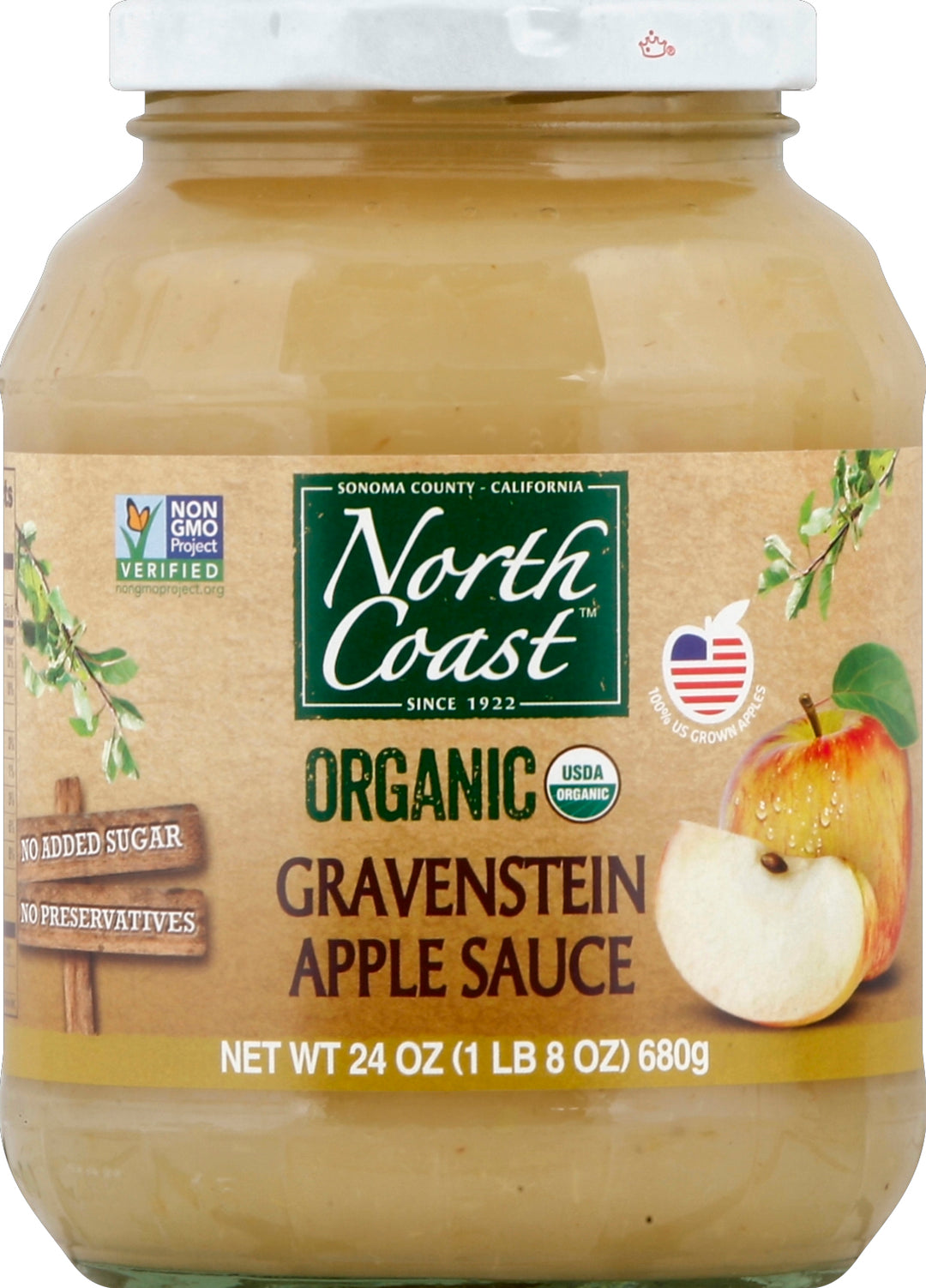 North Coast Apple Sauce Gravenstein 12/24 Oz [UNFI #80509]