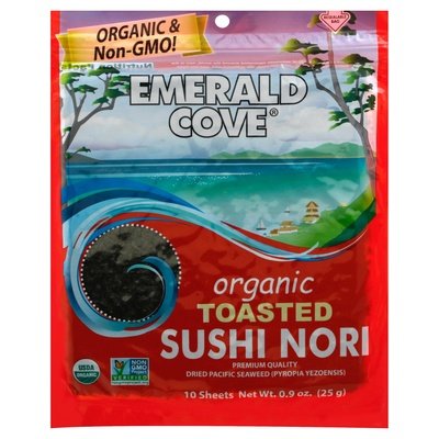Emerald Cove Sushi Nori Toasted 6/10 Ct [UNFI #65066]