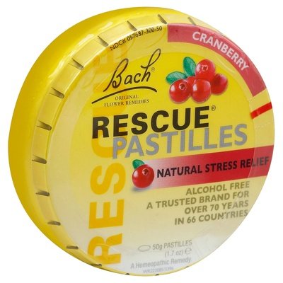 Bach Flower Essences Rescue Pastilles Cranberry 12/50 Gr [UNFI #41431] T