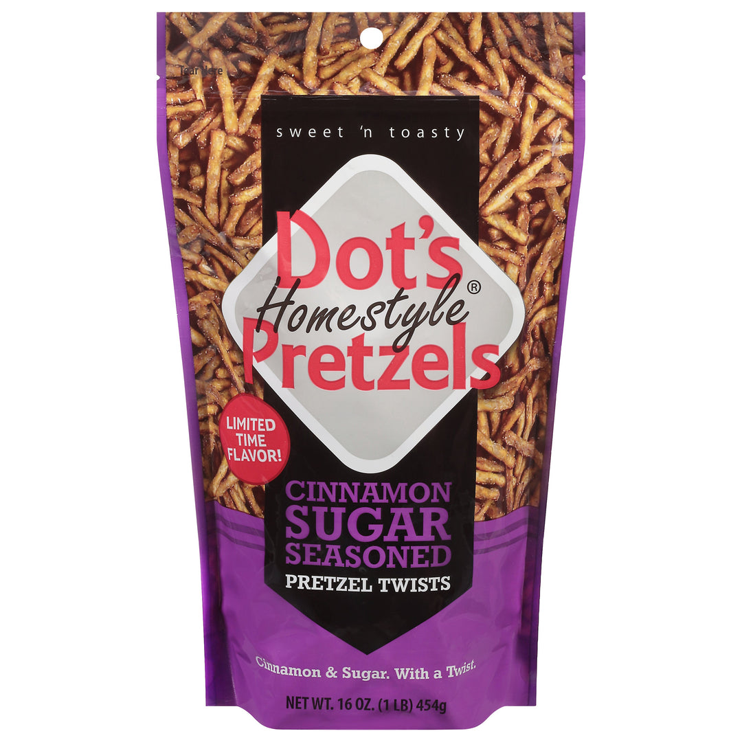 DotS Pretzels Cinnamon Sugar Pretzel 10/16 OZ [UNFI #64138]