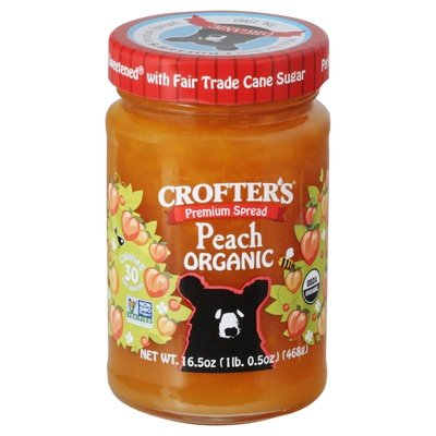 Crofters Premium Peach Spread 6/16.5 Oz [UNFI #25189]