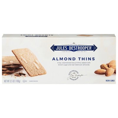 Jules Destrooper Almond Thins 12/3.5 Oz [UNFI #30099]