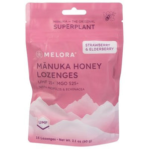 Melora Lozenges Strawberry Elderberry 2.1 Oz [UNFI #39992]