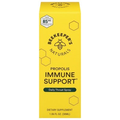 Beekeepers Naturals B.Immune Throat Spray Propolis 6/1.06 Oz [UNFI #15304] T