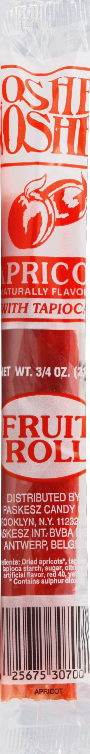 Paskesz Fruit Leather Apricot 48/.75 Oz [UNFI #85583]