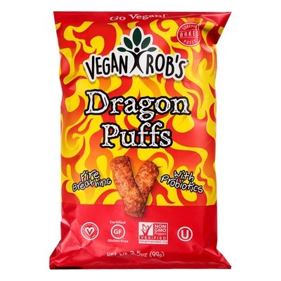 Vegan Robs Probiotic Dragon Puffs 12/3.5 Oz [UNFI #11768]