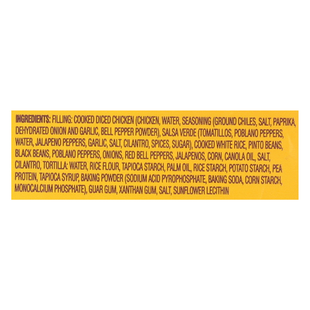 Feel Good Foods Burrito Chicken Chili Verde 12/5 Oz [UNFI #61171]