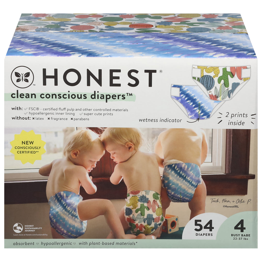 The Honest Company Tie Dte For + Cactus Cuties 54 Ct [UNFI #59557] T