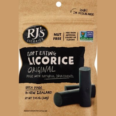 Rjs Licorice Soft Eating Black Licorice 8/7.05 Oz [UNFI #04844]