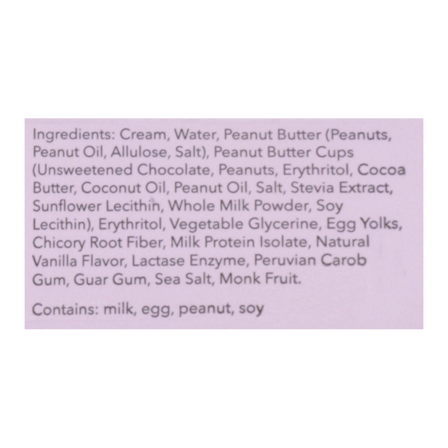 Rebel Ice Cream Peanut Butter Fudge 8/1 Pint [UNFI #71643]