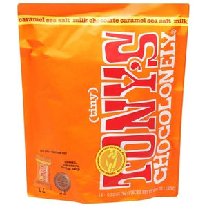 Tonys Chocolonely Caramel Sea Salt Choc Pouch 8/4.44 Oz [UNFI #67276]