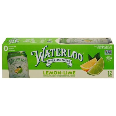 Waterloo Lemon-Lime Sparkling Water 2/12/12 Oz [UNFI #60496] T