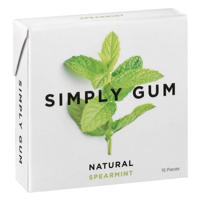 Simply Gum Spearmint Chewing Gum 12/15 Ct [UNFI #71728]