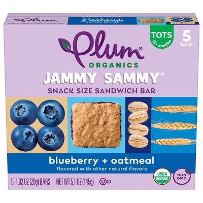 Plum Organics Jammy Sammy Blueberry Oatmeal 6/5/1.02 [UNFI #78340]