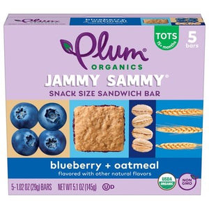Plum Organics Jammy Sammy Blueberry Oatmeal 6/5/1.02 [UNFI #78340]