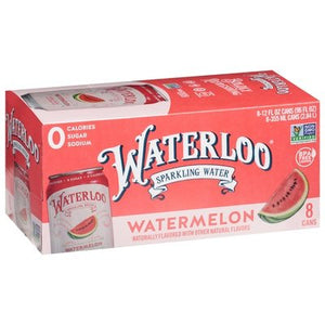 Waterloo Watermelon Sparkling Water 3/8/12 Oz [UNFI #59945] T