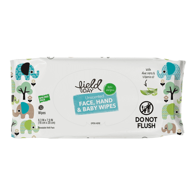 Field Day Baby Wipes Refill 12/72 Ct [UNFI #06418] T