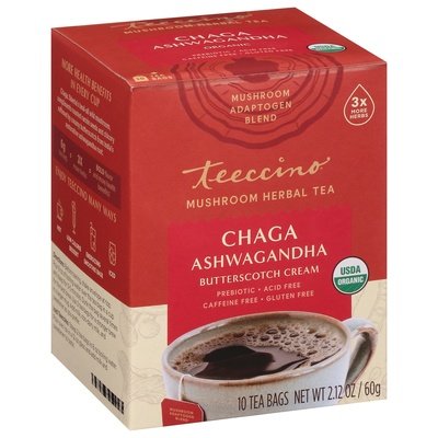 Teeccino Chaga Ashwagandha 6/10 Bag [UNFI #79820]