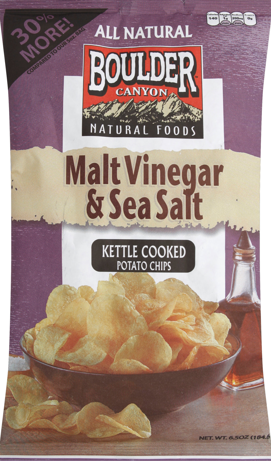 Boulder Canyon Malt Vinegar & Sea Salt 12/6.5 Oz [UNFI #22292]