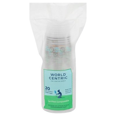 World Centric Clear Cups Cold 16 Oz 12/20 Ct [UNFI #89494] T