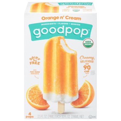 Goodpop Orange N Cream 8/4/2.5 Oz [UNFI #73500]