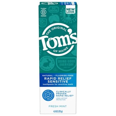 Toms Of Maine Rapid Relief Sensitive Frsh Mnt 6/4 Oz [UNFI #87085] T